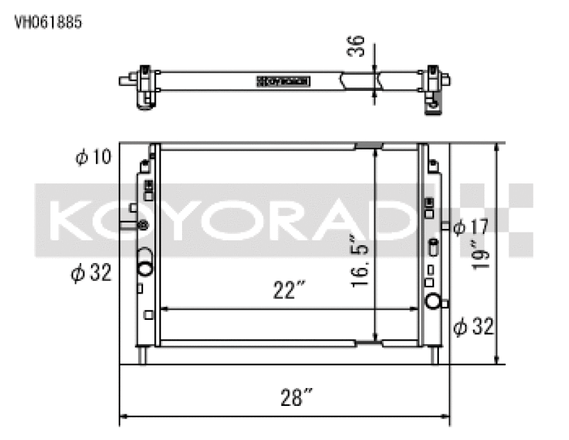 06-15 Mazda MX-5 Miata Koyo Radiator (MT Only)