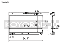 Load image into Gallery viewer, Koyo 99-05 Mazda MX-5 Miata 1.8L (MT) Radiator