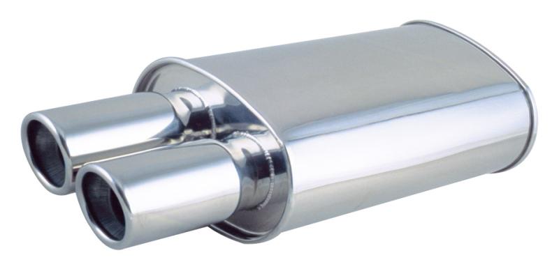 Vibrant StreetPower Oval Muff 5in x 9in x 15in long body 3in inlet I.D. x 3in outlet Center-Center