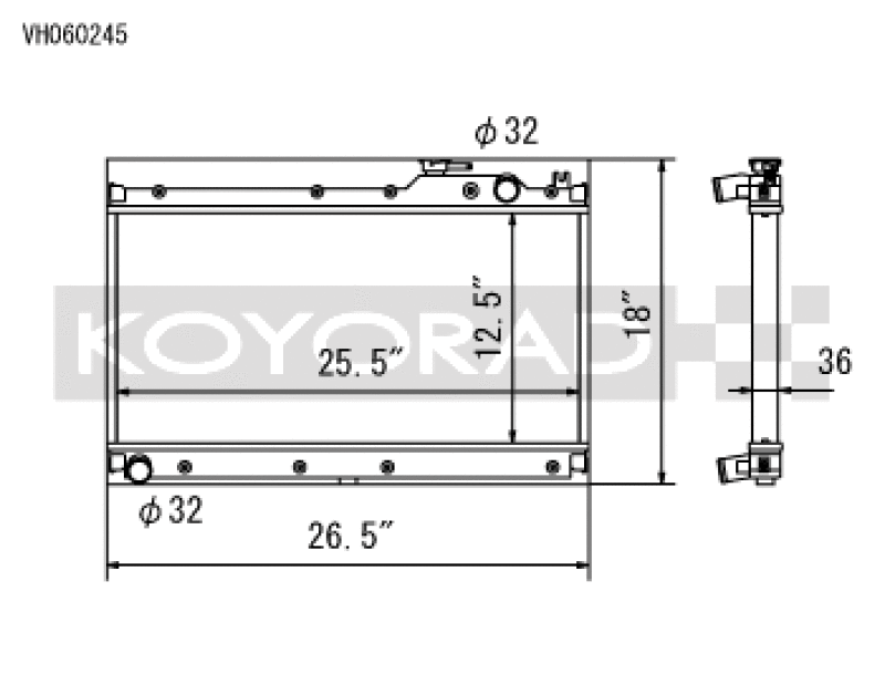 Koyo 90-97 Mazda MX-5 Miata 1.6/1.8L (MT) Radiator