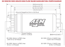 Load image into Gallery viewer, AEM 400LPH High Pressure Fuel Pump -6AN Female Out, -10AN Female In