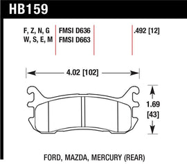 Hawk 94-97 & 99-05 Mazda Miata DTC-30 Race Rear Brake Pads