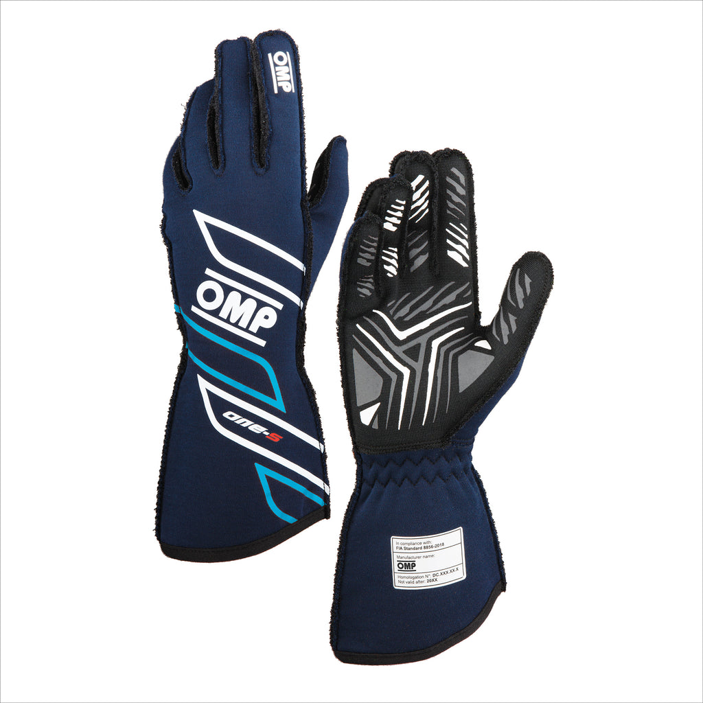 OMP ONE-S GLOVES my2025 FIA 8856-2018 ANTHRACITE / FLUO YELLOW SZ XS