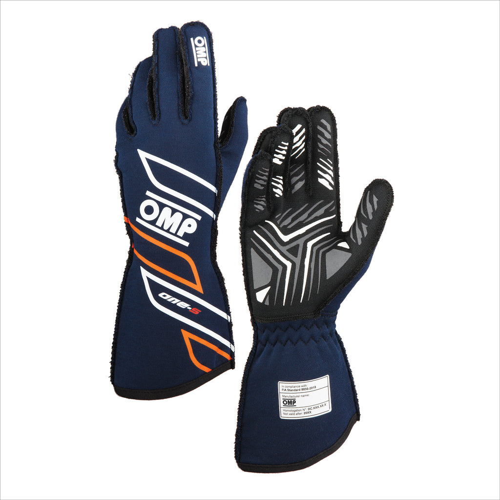 OMP ONE-S GLOVES my2025 FIA 8856-2018 ANTHRACITE / FLUO YELLOW SZ XS