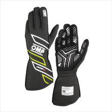 Load image into Gallery viewer, OMP ONE-S GLOVES my2025 FIA 8856-2018 ANTHRACITE / FLUO YELLOW SZ XS