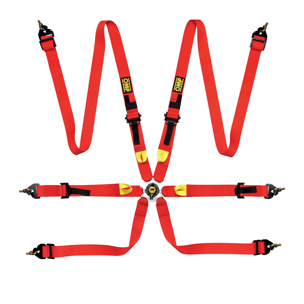 OMP Safety Harness First 2In Black (Fia 8853-2016) Pull Up - Steel Adj