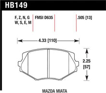Load image into Gallery viewer, Hawk DTC-60 Front Brake Pads 94-00 Mazda Miata / 01-03 Miata w/ Standard Suspension