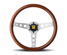 Load image into Gallery viewer, Momo Indy Steering Wheel 350 mm - Magoany Wood/Brshd Spokes