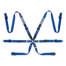 Load image into Gallery viewer, Sparco Belt Prime H7 6 Point 2in Blue Harness