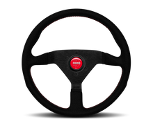 Load image into Gallery viewer, Momo Prototipo Steering Wheel 350 mm - Black Leather/Wht Stitch/Black Spokes