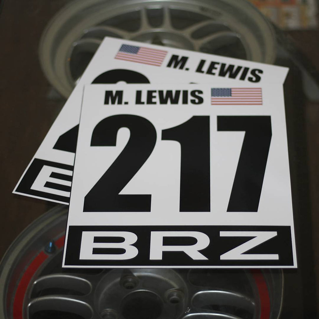 BRZ Racing Numbers