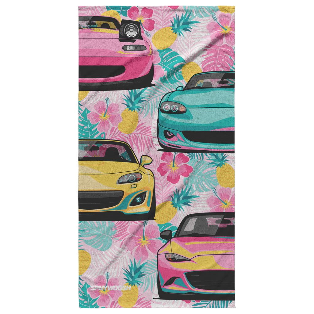 Miata Beach Towel 2020 -  Pineapple Floral