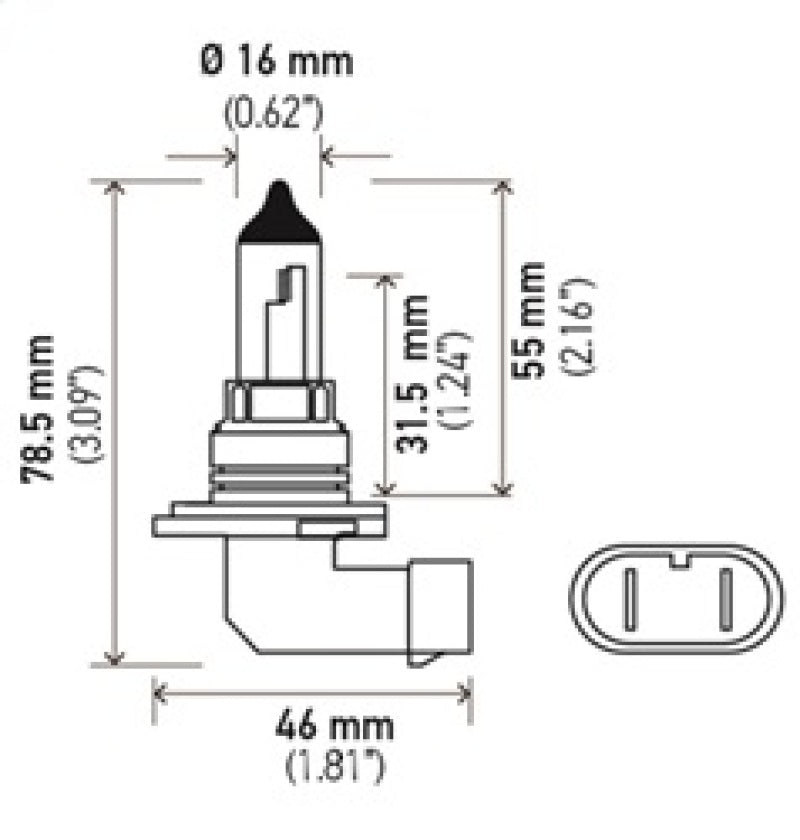 Hella Optilux XB White Halogen Bulbs HB4 12V 80W (2 pack)