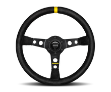 Load image into Gallery viewer, Momo MOD08 Steering Wheel 350 mm -  Black Leather/Black Spokes/1 Stripe