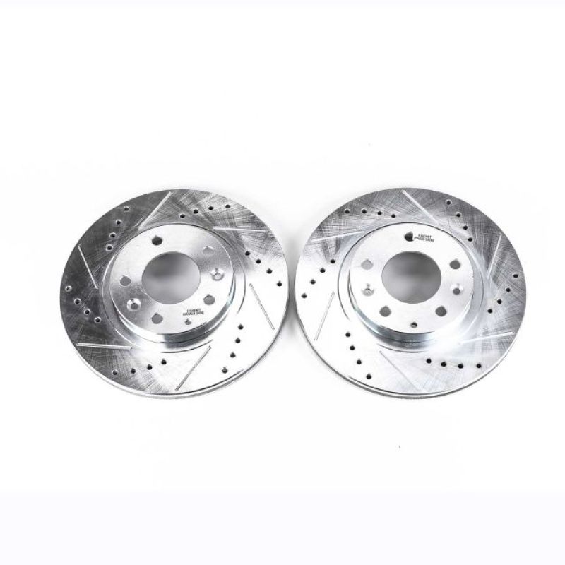 Power Stop 06-15 Mazda MX-5 Miata Front Evolution Drilled & Slotted Rotors - Pair