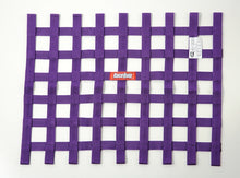 Load image into Gallery viewer, RaceQuip Purple 18in H x 24W SFI Ribbon Window Net