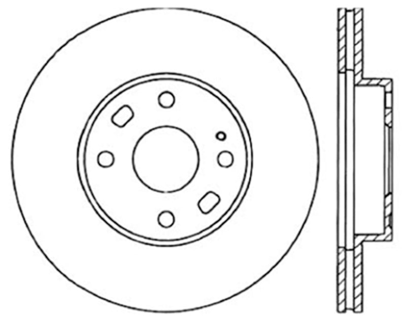 Centric 94-05 Mazda Miata MX-5 (Normal Suspension) Front CryoStop Rotor