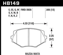 Load image into Gallery viewer, Hawk 94-05 Miata (01-05 Normal Suspension) DTC-50 Race Front Brake Pads D635