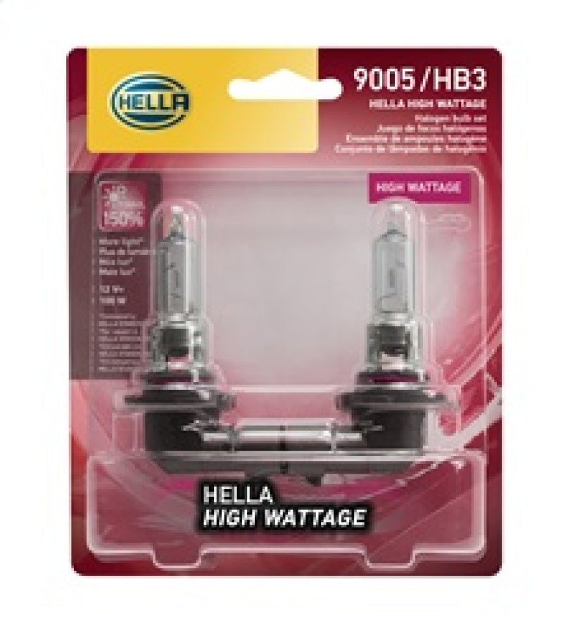Hella HB3 9005 12V 100W P2OD T4 High Wattage Bulbs (Pair)