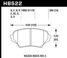 Load image into Gallery viewer, Hawk 2006-2006 Mazda MX-5 Miata Club Spec HPS 5.0 Front Brake Pads