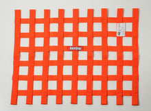 Load image into Gallery viewer, RaceQuip Orange 18in H x 24W SFI Ribbon Window Net