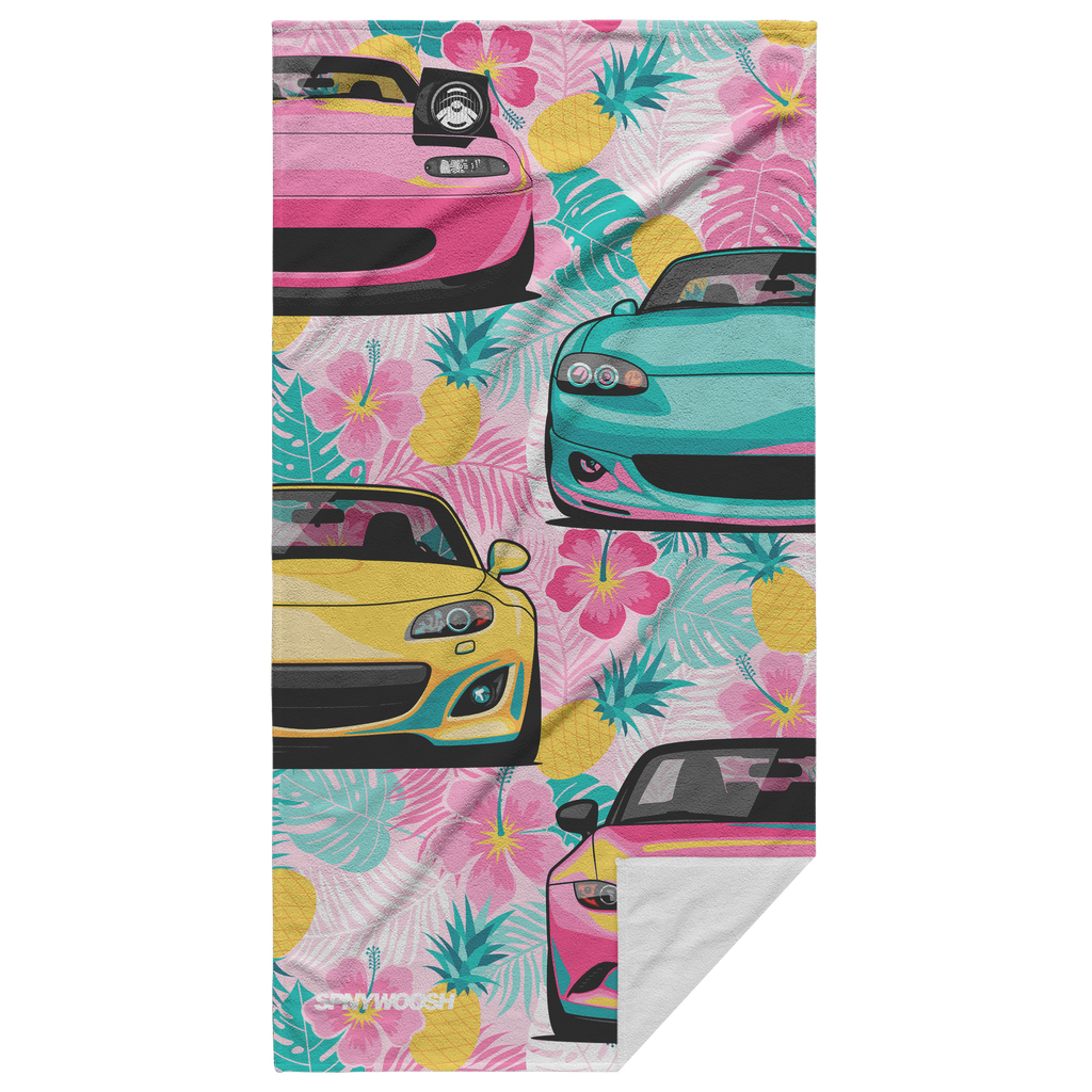 Miata Beach Towel 2020 -  Pineapple Floral