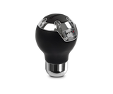 Momo GTR2 Shift Knob - Black Leather, Chrome Insert