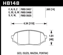Load image into Gallery viewer, Hawk 90-93 Mazda Miata (NA) HT-10 Race Front Brake Pads