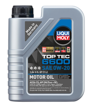 Load image into Gallery viewer, LIQUI MOLY 1L Top Tec 6600 Motor Oil SAE 0W20