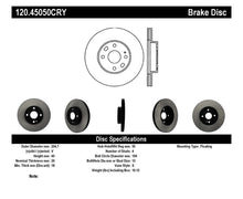 Load image into Gallery viewer, Centric 94-05 Mazda Miata MX-5 (Normal Suspension) Front CryoStop Rotor