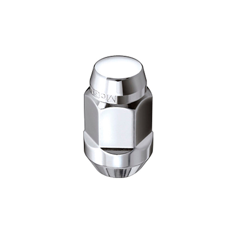 McGard Hex Lug Nut (Cone Seat Bulge Style) M12X1.5 / 3/4 Hex / 1.45in. Length (Box of 100) - Chrome