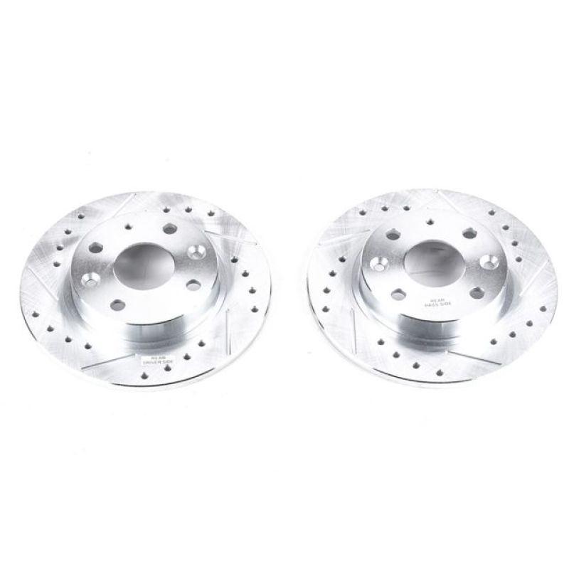 Power Stop 90-93 Mazda Miata Rear Evolution Drilled & Slotted Rotors - Pair