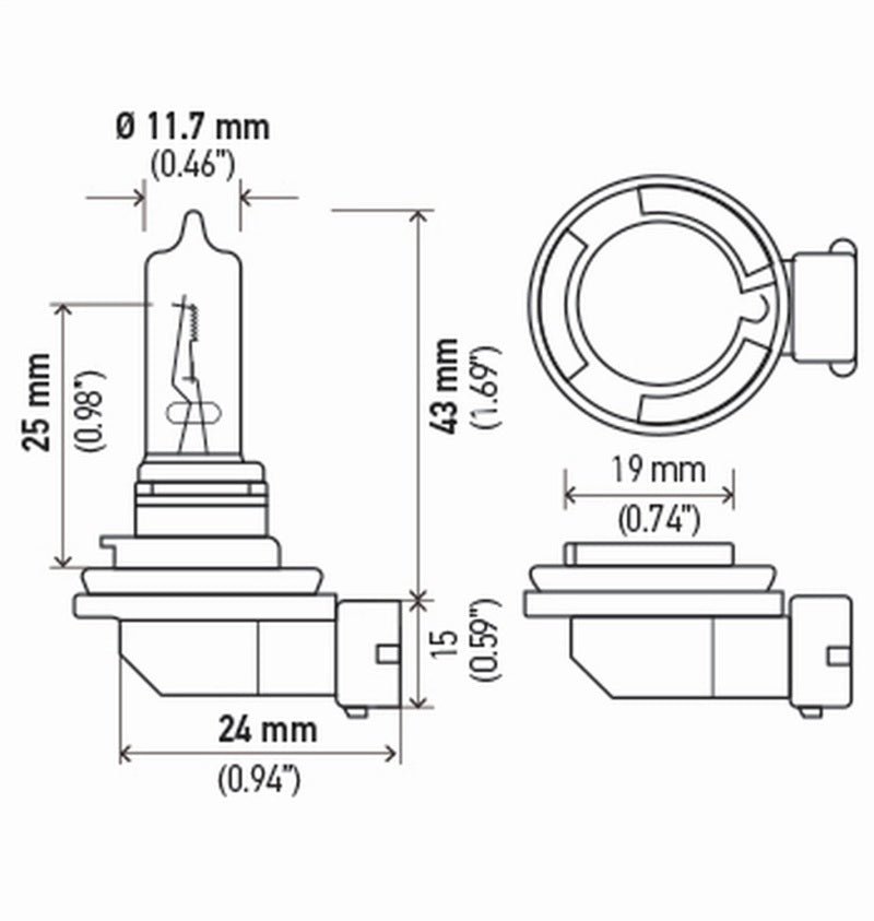 Hella Bulb H9 12V 65W Pgj195 T4 Sb