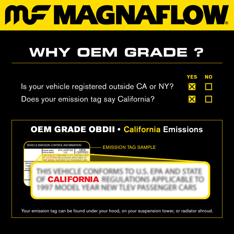 MagnaFlow Conv Direct Fit OEM 16-17 Mazda Miata MX-5 L4 2.0L Underbody