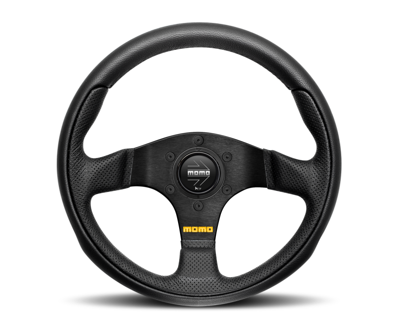 Momo Trek RSteering Wheel - Trek R/350 mm mmeter -  Black AirLeather/Brshd Al Spokes