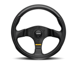 Momo Trek RSteering Wheel - Trek R/350 mm mmeter -  Black AirLeather/Brshd Al Spokes