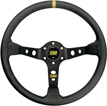 Load image into Gallery viewer, OMP Dished Steering Wheel Corsica 330/Black In Suede Leather With Anodized Spokes