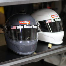 Load image into Gallery viewer, Racing helmet visor strips - Name Flag