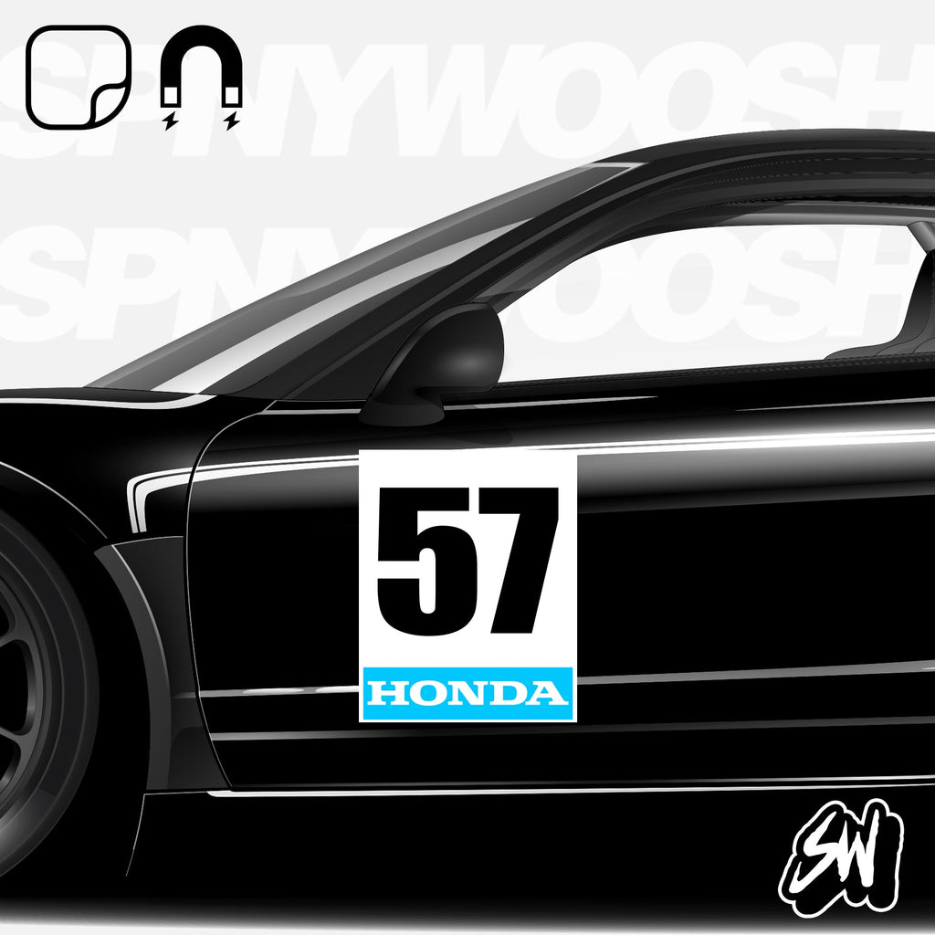 Honda S2000 Magnetic Racing Number Cards