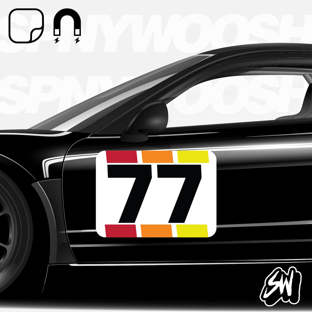 Retro Toyota Magnetic Racing Numbers