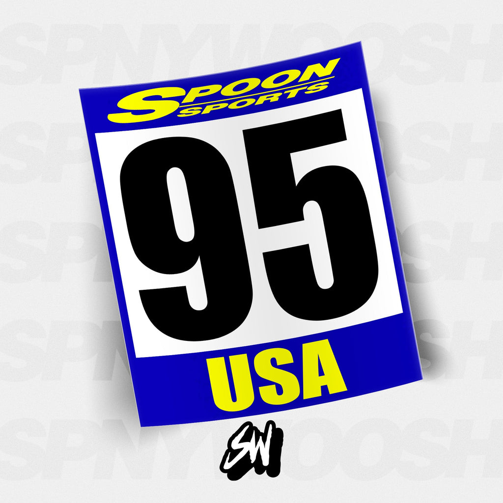 Spoon Sports racing numbers