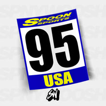 Load image into Gallery viewer, Spoon Sports racing numbers