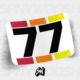 Vintage style Toyota racing numbers